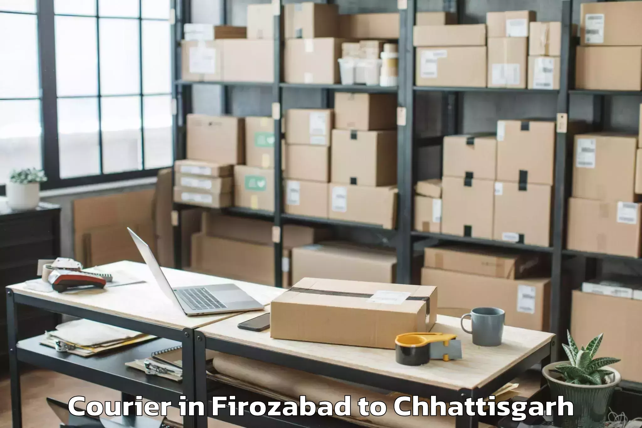 Book Your Firozabad to Sarguja University Ambikapur Courier Today